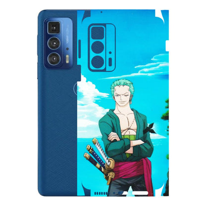Motorola Phone Skins (All Models) - Cool Swordman Zoro Anime - Matte Finish (M-143) Motorola Edge 20 Pro
