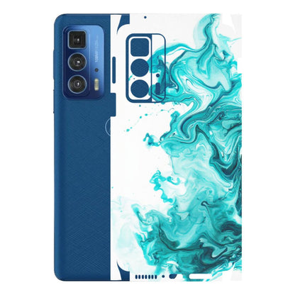 Motorola Phone Skins (All Models) - Sky Blue Abstract Colour - Matte Finish (M-146) Motorola Edge 20 Pro