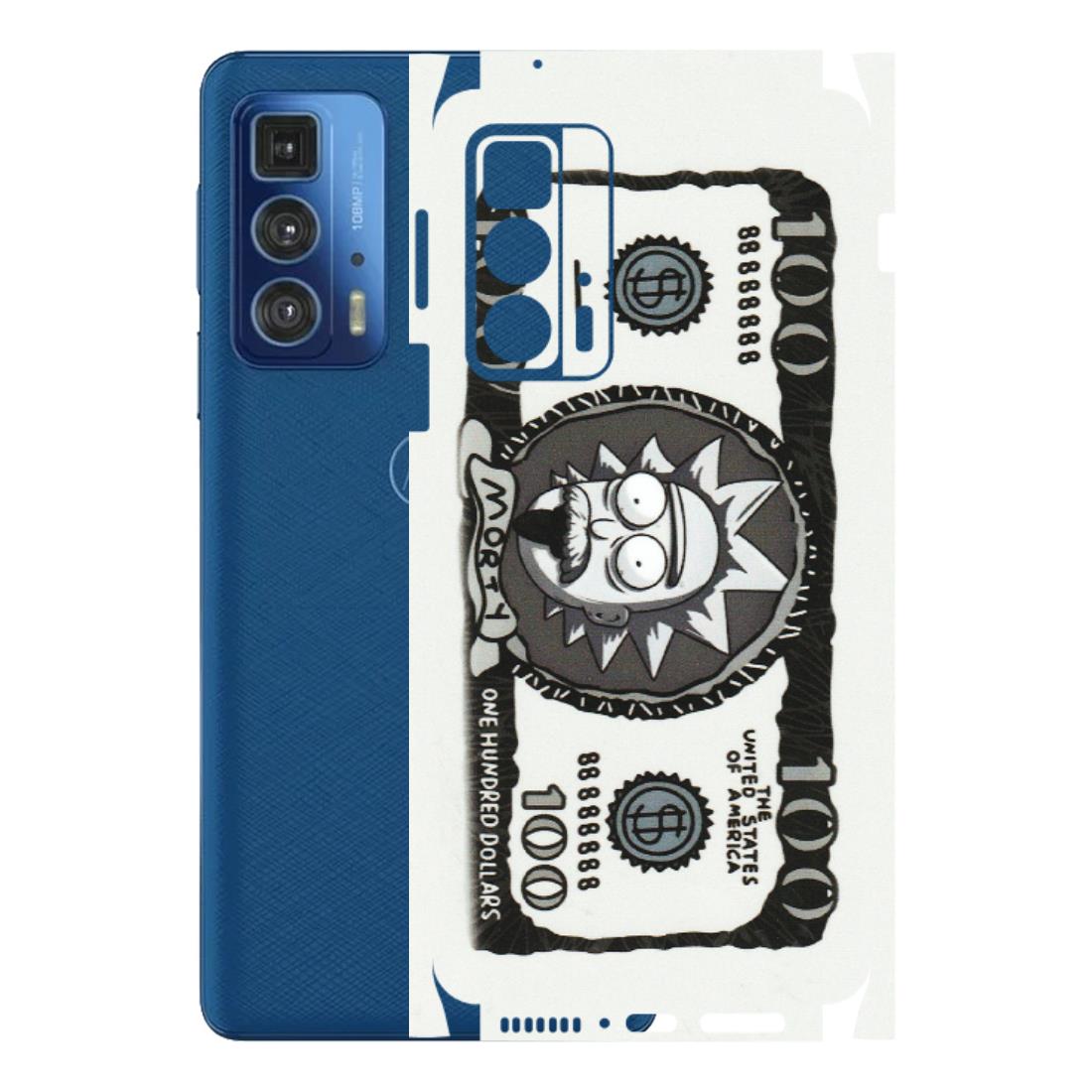 Motorola Phone Skins (All Models) - Rick And Morty Hundred Dollar Anime - Matte Finish (M-161) Motorola Edge 20 Pro