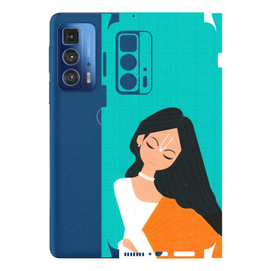 Motorola Phone Skins (All Models) - Radhe Radhe With Hindu Symbol - Matte Finish (M-164) Motorola Edge 20 Pro