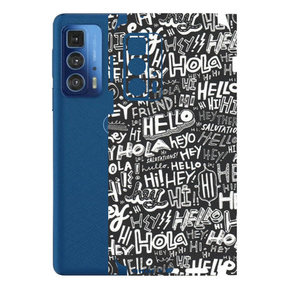 Motorola Phone Skins (All Models) - Hi Hello Doodles - Matte Finish (M-25) Motorola Edge 20 Pro