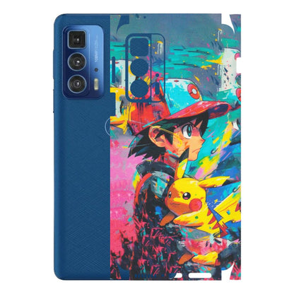 Motorola Phone Skins (All Models) - Ash & Pikachu - Matte Finish (M-26) Motorola Edge 20 Pro