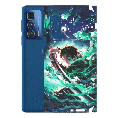 Motorola Phone Skins (All Models) - Sword Fighter Anime - Matte Finish (M-29) Motorola Edge 20 Pro