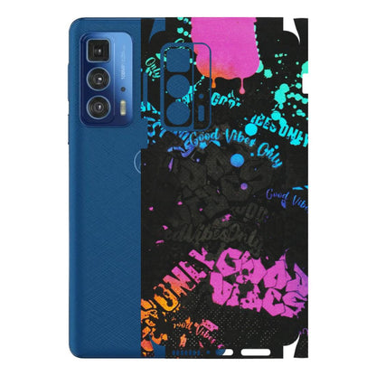Motorola Phone Skins (All Models) - Majestic Black Vibes - Matte Finish (M-62) Motorola Edge 20 Pro