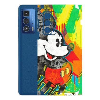 Motorola Phone Skins (All Models) - Multiple Mickey With Colourful Texture - Matte Finish (M-84) Motorola Edge 20 Pro