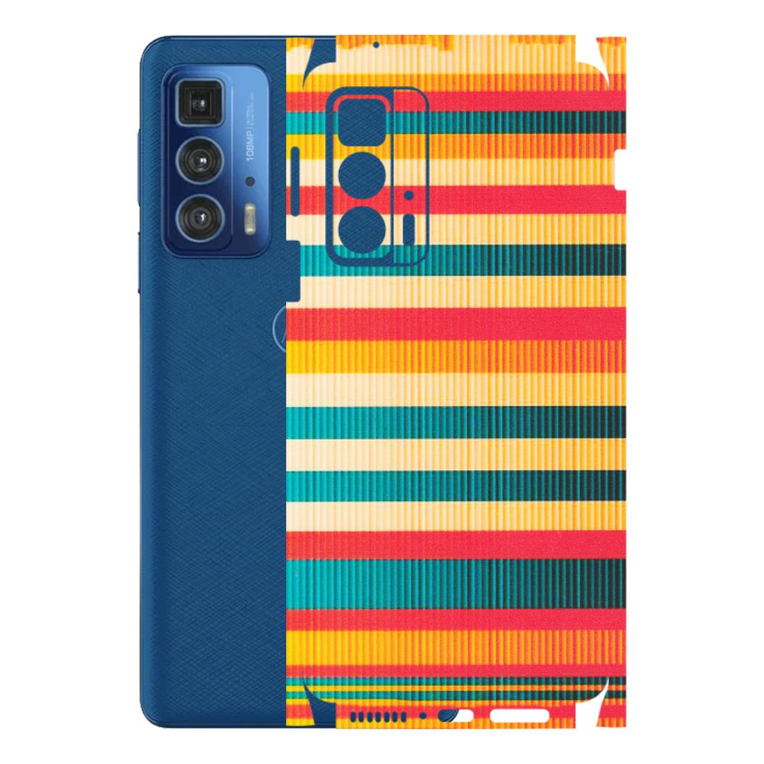 Motorola Phone Skins (All Models) - Colourful Stripes Soothing Effect - Matte Finish (M-86) Motorola Edge 20 Pro