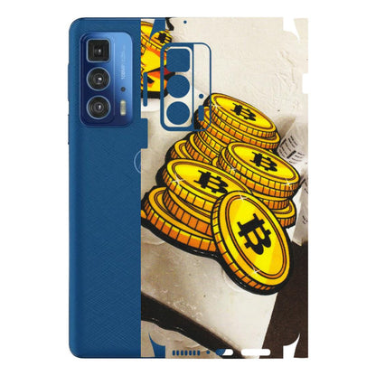 Motorola Phone Skins (All Models) - Billionaire Bitcoin Collection - Matte Finish (M-92) Motorola Edge 20 Pro