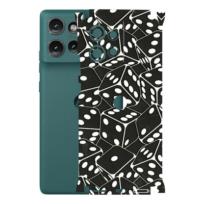 Motorola Phone Skins (All Models) - Big Black Dices - 3D Embossed Finish (L-106) Motorola Edge 50 (5G)