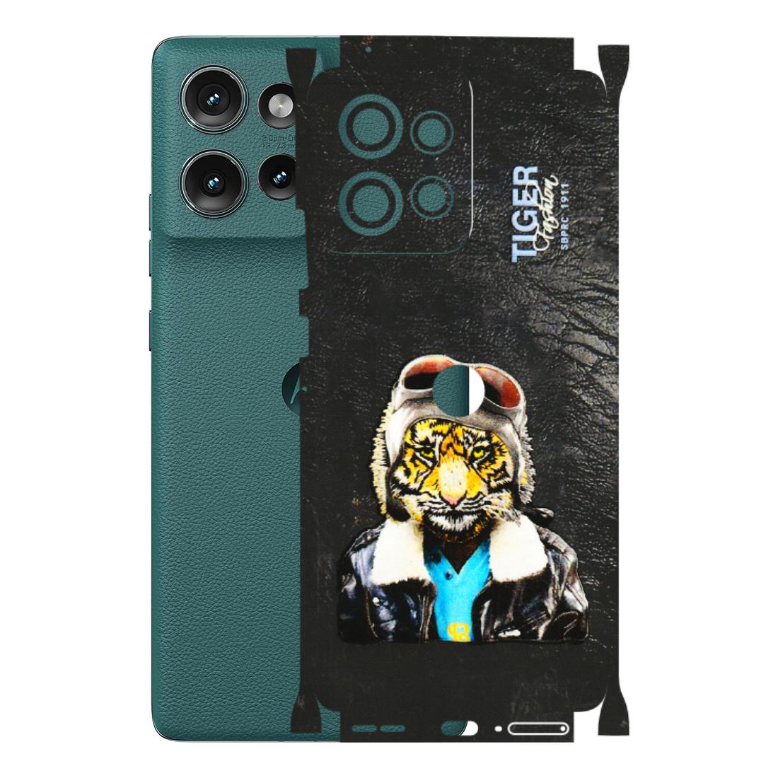 Motorola Phone Skins (All Models) - Rider Tiger - 3D Embossed Finish (L-113) Motorola Edge 50 (5G)