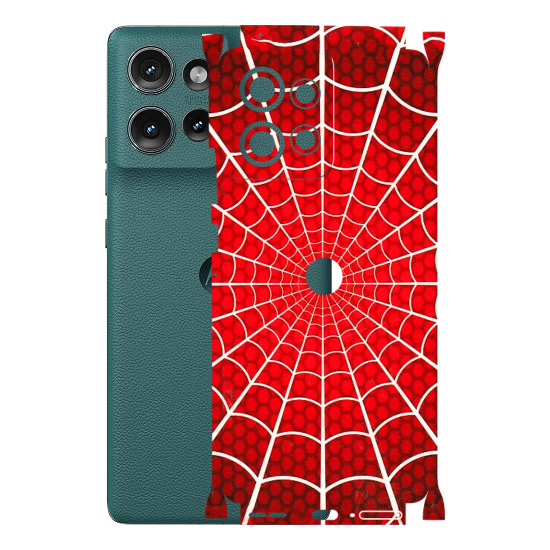 Motorola Phone Skins (All Models) - Classic Spidey Web - 3D Embossed Finish (L-115) Motorola Edge 50 (5G)