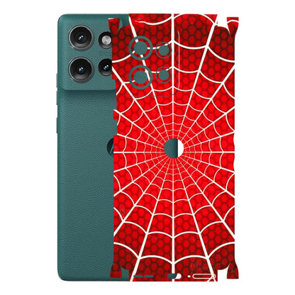 Motorola Phone Skins (All Models) - Classic Spidey Web - 3D Embossed Finish (L-115) Motorola Edge 50 (5G)
