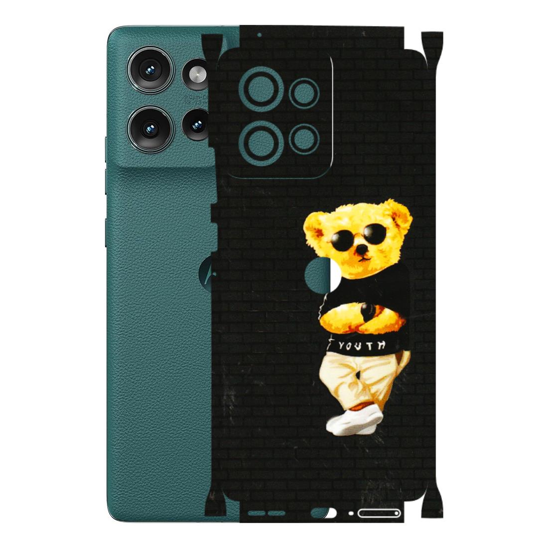 Motorola Phone Skins (All Models) - Classy Teddy Bear - 3D Embossed Finish (L-116) Motorola Edge 50 (5G)
