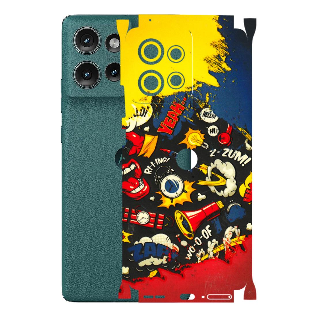 Motorola Phone Skins (All Models) - Pacific Doodle Art - 3D Embossed Finish (L-120) Motorola Edge 50 (5G)