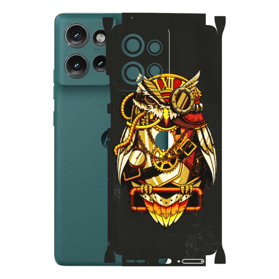 Motorola Phone Skins (All Models) - Classy Smart Owl - 3D Embossed Finish (L-144) Motorola Edge 50 (5G)