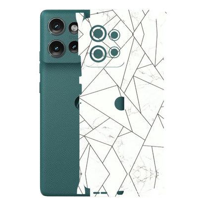 Motorola Phone Skins (All Models) - Luxury White Marble Effect - 3D Embossed Finish (L-168) Motorola Edge 50 (5G)
