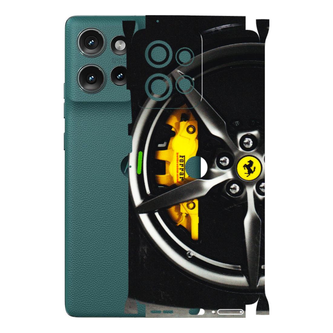 Motorola Phone Skins (All Models) - Ferrari Wheel Alloy - 3D Embossed Finish (L-173) Motorola Edge 50 (5G)