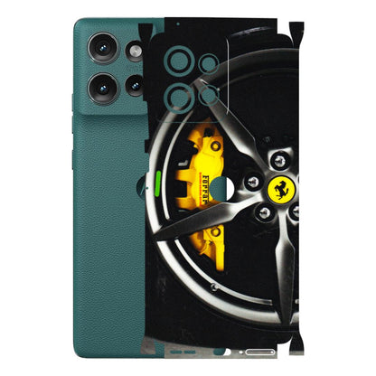 Motorola Phone Skins (All Models) - Ferrari Wheel Alloy - 3D Embossed Finish (L-173) Motorola Edge 50 (5G)