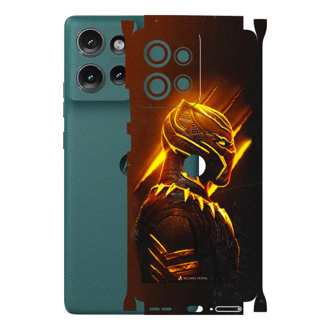 Motorola Phone Skins (All Models) - Gold Black Panther - 3D Embossed Finish (L-181) Motorola Edge 50 (5G)