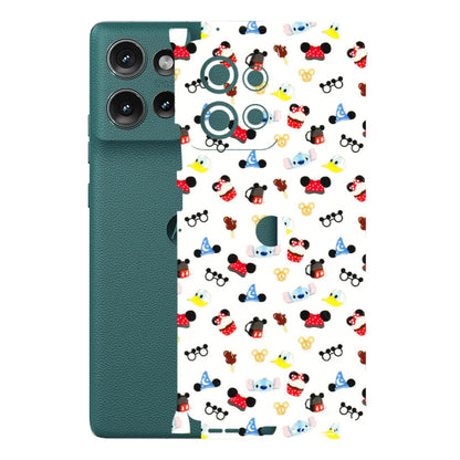 Motorola Phone Skins (All Models) - Minnie Mouse & Donald Doodles s - 3D Embossed Finish (L-194) Motorola Edge 50 (5G)