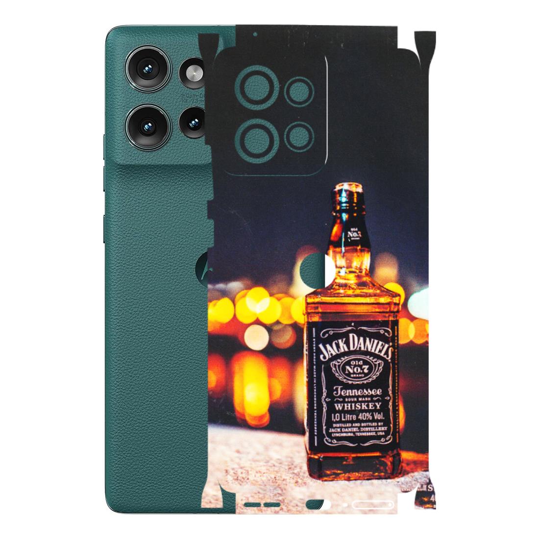 Motorola Phone Skins (All Models) - JD Whiskey Bottle - 3D Embossed Finish (L-20) Motorola Edge 50 (5G)