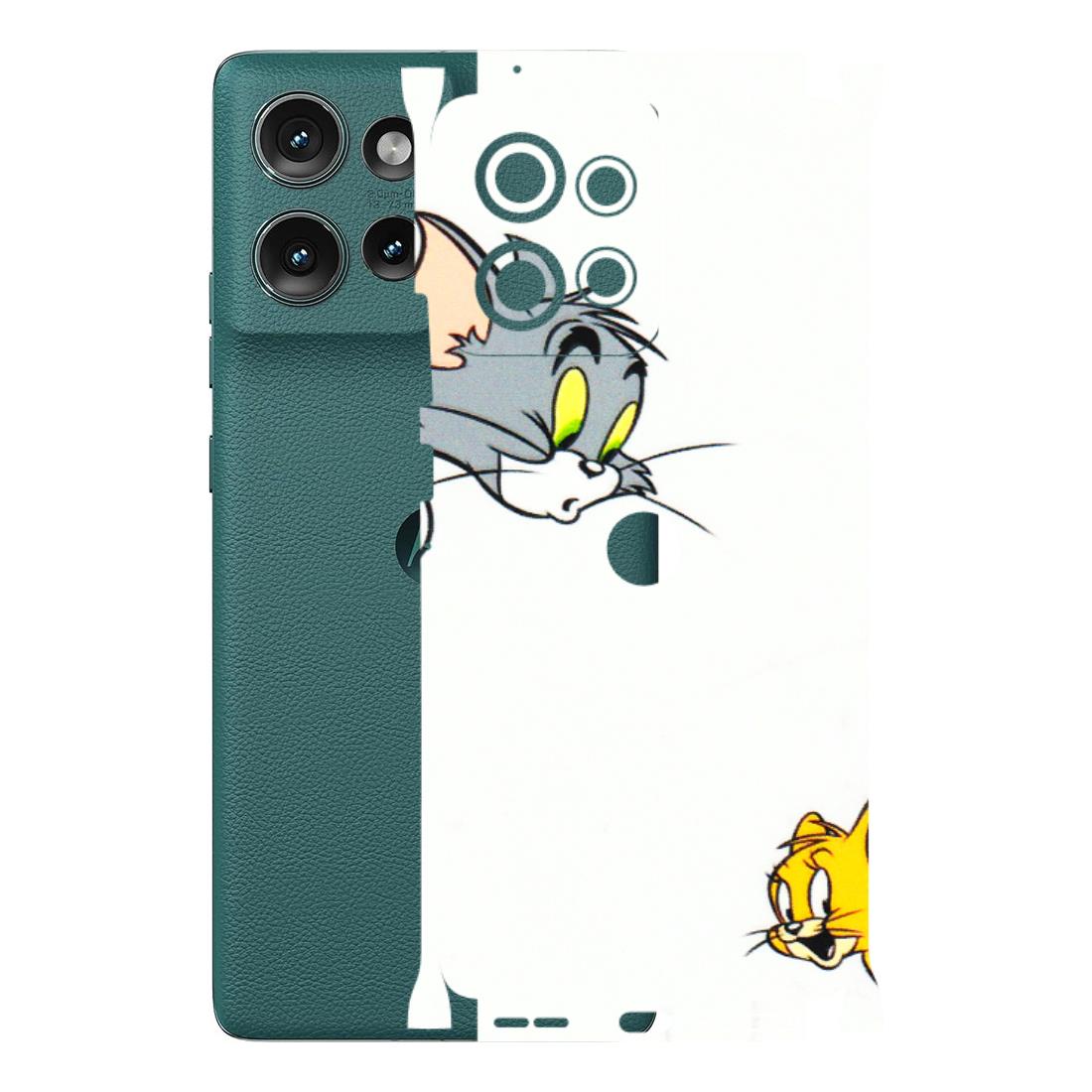 Motorola Phone Skins (All Models) - Cute Tom And Jerry - 3D Embossed Finish (L-220) Motorola Edge 50 (5G)
