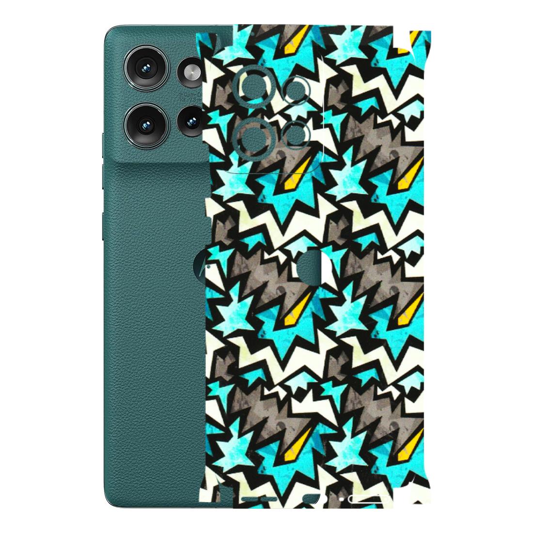 Motorola Phone Skins (All Models) - Funky Zig Zag - 3D Embossed Finish (L-223) Motorola Edge 50 (5G)