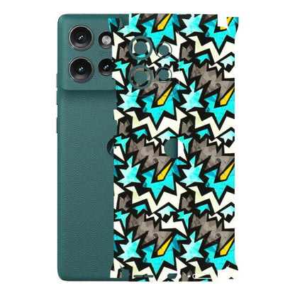 Motorola Phone Skins (All Models) - Funky Zig Zag - 3D Embossed Finish (L-223) Motorola Edge 50 (5G)