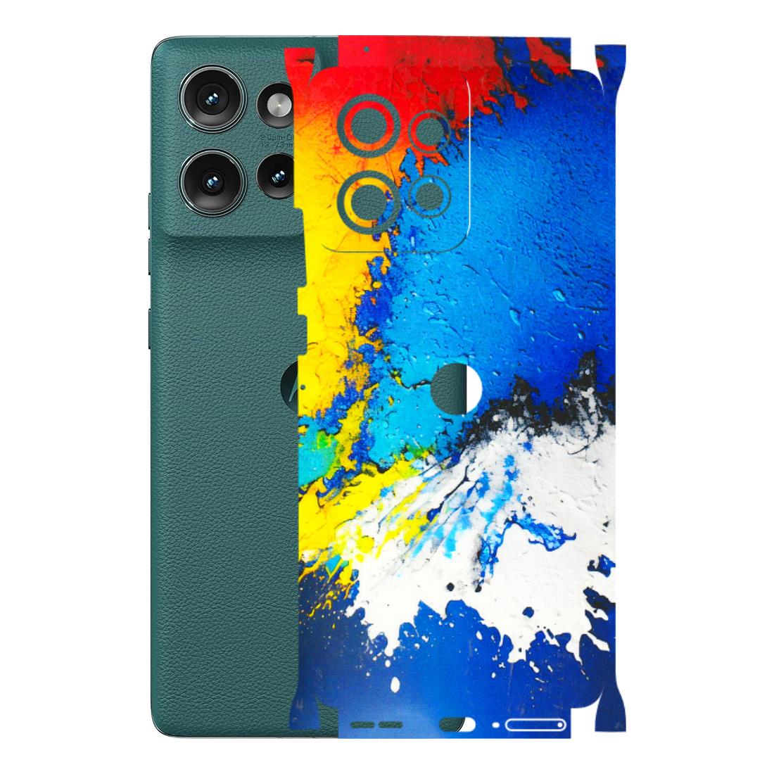 Motorola Phone Skins (All Models) - Acrylic Paint Spill - 3D Embossed Finish (L-229) Motorola Edge 50 (5G)