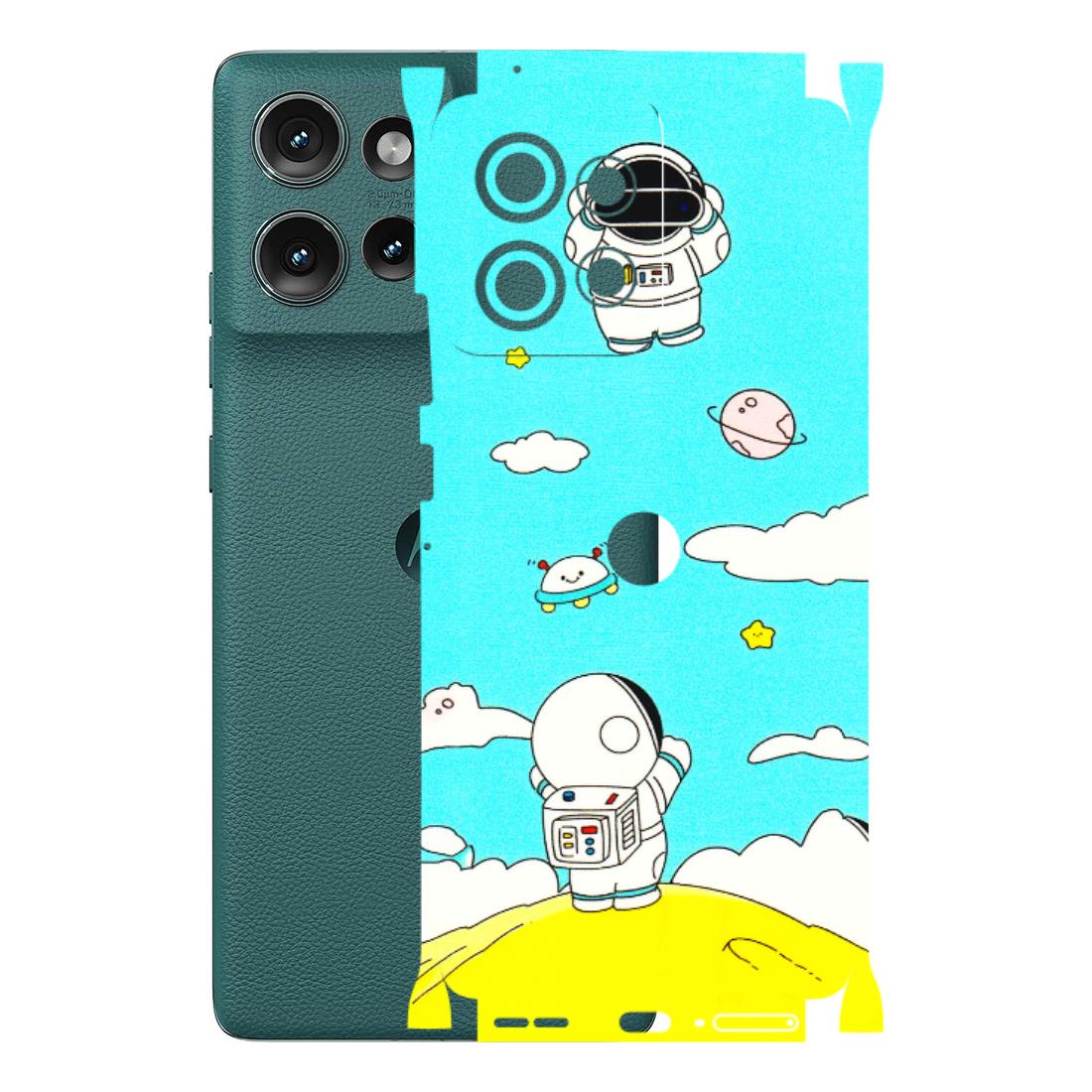 Motorola Phone Skins (All Models) - Blue Skies Astro Float - 3D Embossed Finish (L-230) Motorola Edge 50 (5G)