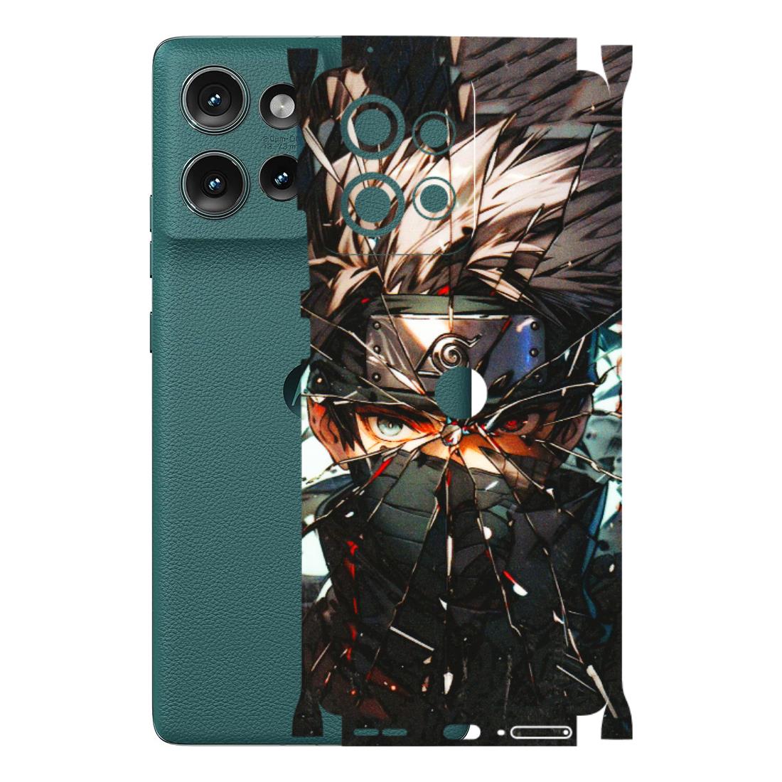Motorola Phone Skins (All Models) - Kakashi Shattered Glass Effect - 3D Embossed Finish (L-237) Motorola Edge 50 (5G)