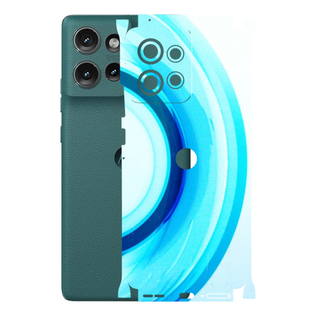 Motorola Phone Skins (All Models) - The Blue Curve - 3D Embossed Finish (L-244) Motorola Edge 50 (5G)