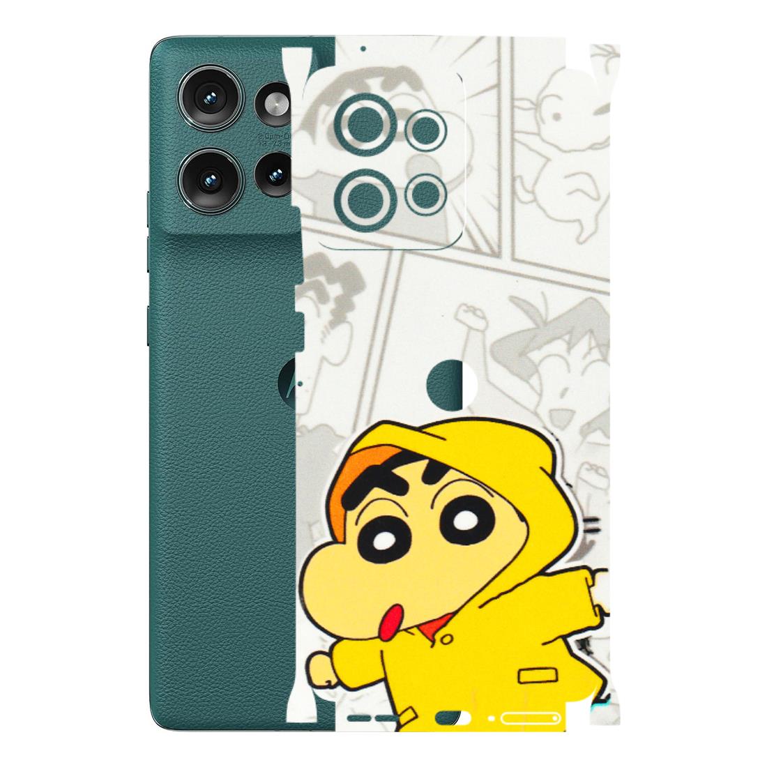 Motorola Phone Skins (All Models) - Yellow Shinchan Comic - 3D Embossed Finish (L-246) Motorola Edge 50 (5G)