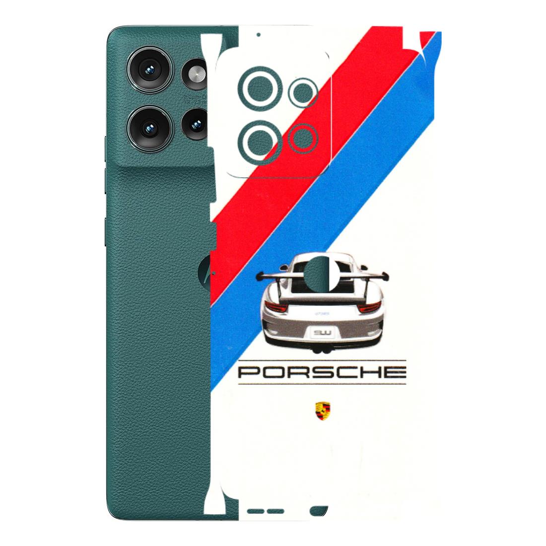 Motorola Phone Skins (All Models) - Porche Car Sober Logo - 3D Embossed Finish (L-248) Motorola Edge 50 (5G)