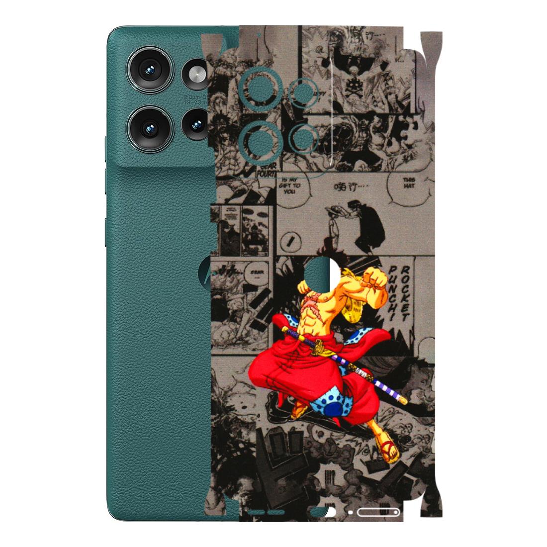 Motorola Phone Skins (All Models) - One Piece Rocket Punch Manga - 3D Embossed Finish (L-25) Motorola Edge 50 (5G)