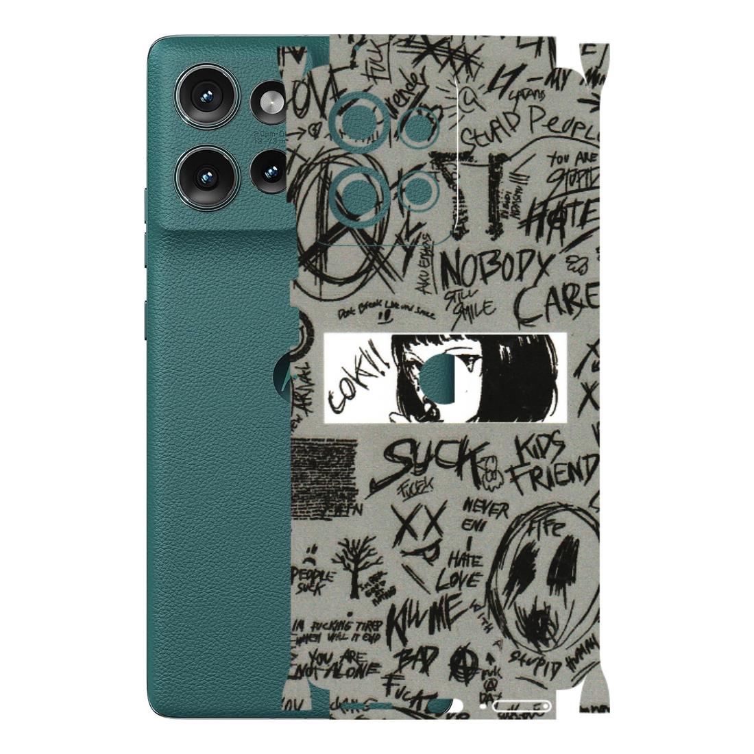 Motorola Phone Skins (All Models) - Never Have Love Anime - 3D Embossed Finish (L-260) Motorola Edge 50 (5G)