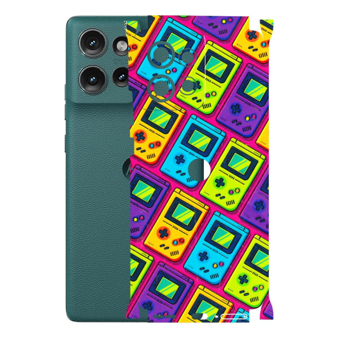 Motorola Phone Skins (All Models) - Gameboy Colourful - 3D Embossed Finish (L-266) Motorola Edge 50 (5G)