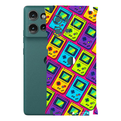 Motorola Phone Skins (All Models) - Gameboy Colourful - 3D Embossed Finish (L-266) Motorola Edge 50 (5G)