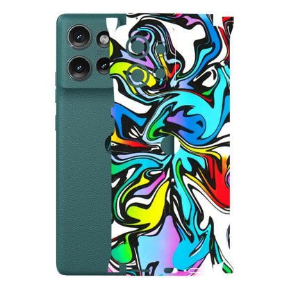 Motorola Phone Skins (All Models) - Abstract Colour Paints - 3D Embossed Finish (L-271) Motorola Edge 50 (5G)
