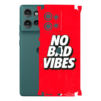 Motorola Phone Skins (All Models) - No Bad Vibes - 3D Embossed Finish (L-280) Motorola Edge 50 (5G)