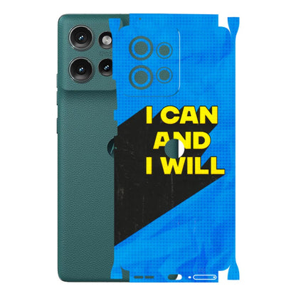 Motorola Phone Skins (All Models) - I Can And I Will - 3D Embossed Finish (L-281) Motorola Edge 50 (5G)