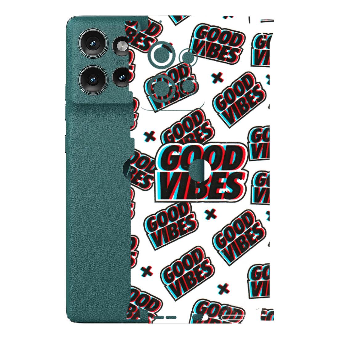 Motorola Phone Skins (All Models) - Good Vibes - 3D Embossed Finish (L-282) Motorola Edge 50 (5G)