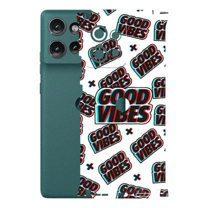 Motorola Phone Skins (All Models) - Good Vibes - 3D Embossed Finish (L-282) Motorola Edge 50 (5G)