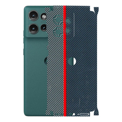 Motorola Phone Skins (All Models) - Blue Sober Lines - 3D Embossed Finish (L-305) Motorola Edge 50 (5G)