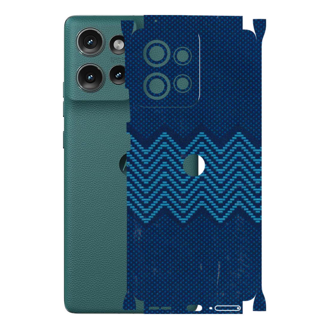 Motorola Phone Skins (All Models) - Blue Sober Waves - 3D Embossed Finish (L-306) Motorola Edge 50 (5G)