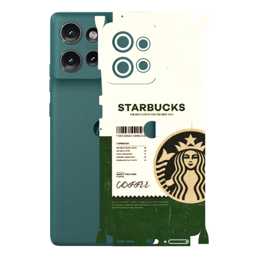 Motorola Phone Skins (All Models) - Starbucks Barcode - 3D Embossed Finish (L-308) Motorola Edge 50 (5G)