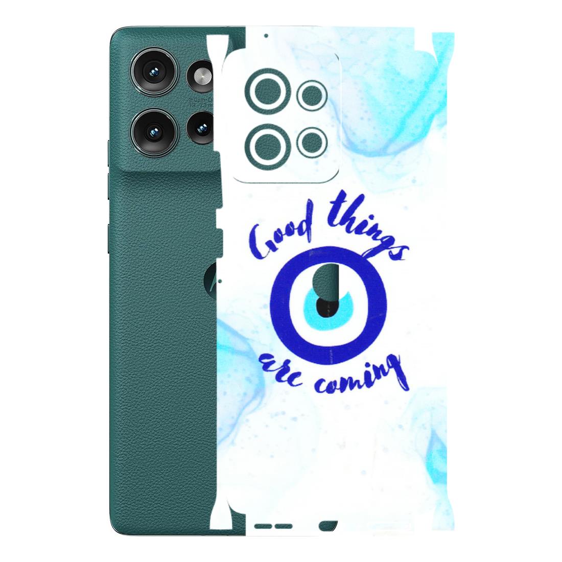 Motorola Phone Skins (All Models) - Evil Eye Good Things Are Coming - 3D Embossed Finish (L-322) Motorola Edge 50 (5G)