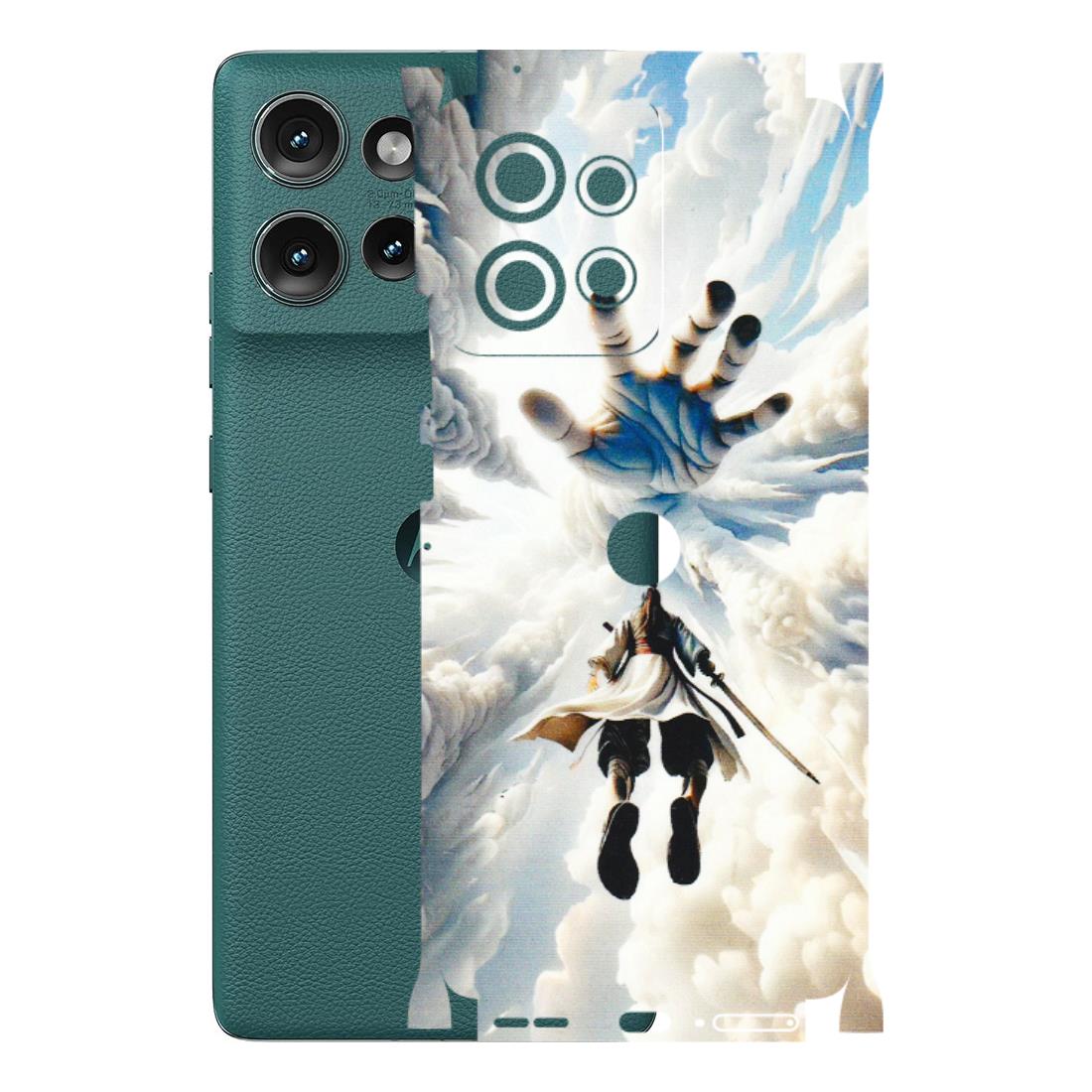 Motorola Phone Skins (All Models) - Big Hand With Monkey King - 3D Embossed Finish (L-323) Motorola Edge 50 (5G)