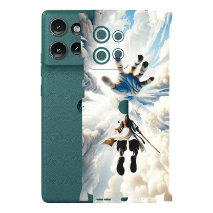 Motorola Phone Skins (All Models) - Big Hand With Monkey King - 3D Embossed Finish (L-323) Motorola Edge 50 (5G)