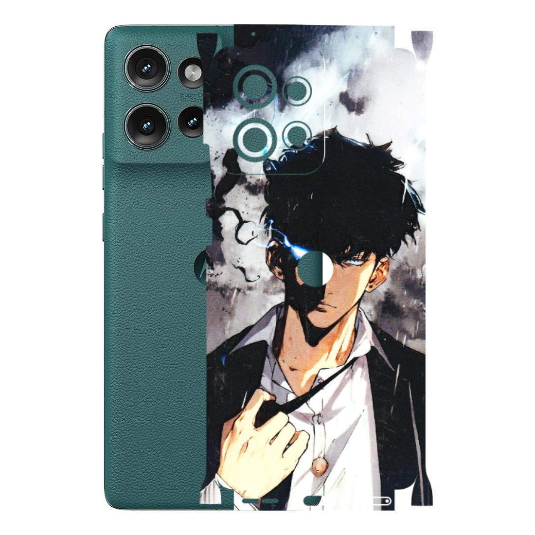 Motorola Phone Skins (All Models) - Sung Jinwoo Manhwa Anime - 3D Embossed Finish (L-328) Motorola Edge 50 (5G)