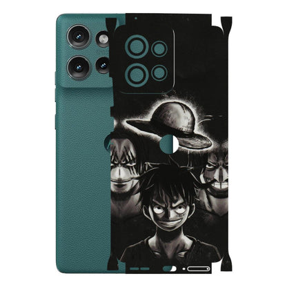 Motorola Phone Skins (All Models) - Black Luffy Hat - 3D Embossed Finish (L-57) Motorola Edge 50 (5G)